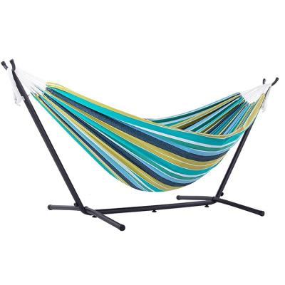 China Modern Design Style Double Hammock With Stand Folding Stainless Steel 260KGS Capacity for sale