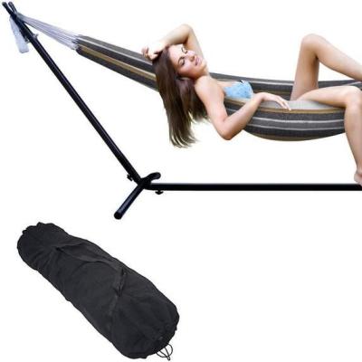 China Outdoor Leisure Facilities Portable Canvas Swing Bed with Stand 260KGS Weight Capacity for sale