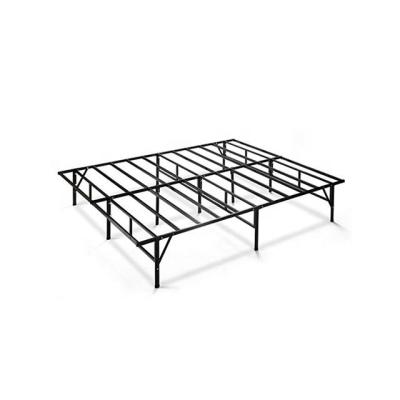 China Space Saving Heavy Duty Metal Frame Folding Metal Bed Frame Queen with Customized Logo for sale