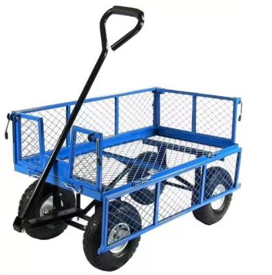 China 400-lbs Capacity Hand Trolley Truck Dump Dolly for Heavy-duty Four-wheel Garden Cart for sale