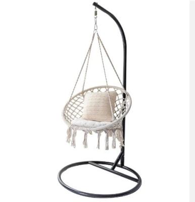 China Stain Resistant Hammock Swing Chair Machine Washable Hammock Chair With Tassels for sale