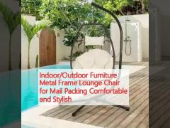 Indoor/Outdoor Furniture Metal Frame Lounge Chair for Mail Packing Comfortable and Stylish