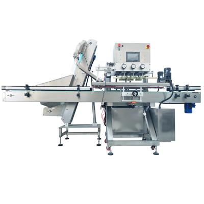 China CM300 Automatic Inline Food Straight Capper For Glass Bottles Plastic Lid Capping Machine for sale