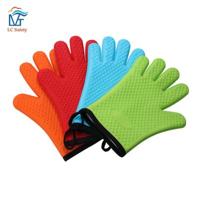 China Oven Gloves Silicone Kitchen Glove Baking Extreme Heat Resistant Nonstick Guantes de Silicona for sale