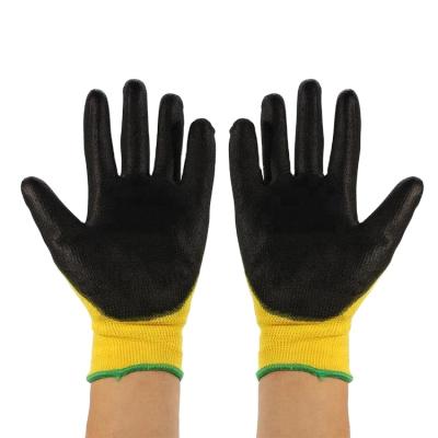 China Anti-Slip Custom PU Nitrile Latex Dipped Nylon Gloves Printed With Logo for sale