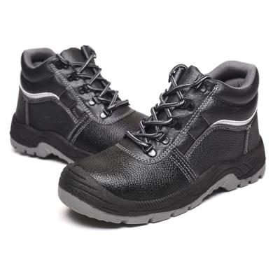 China Steel Toe Men Boots Shoes Leather Toe Waterproof Black Steel Shoes Safety Shoes for sale