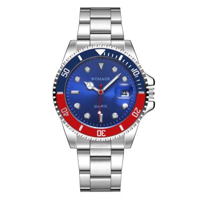 China Day/Date Mens Steel Band Watch Personalized Dial Waterproof Sports Watch Big Dial Calendar Mens Watch for sale