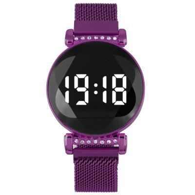 China LED Display Products In New Current Internet Celebrity Girls Around Touch Screen Magnet Led Electronic Watch for sale