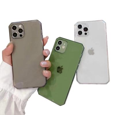 China Other Suitable For Cell Phone12 Cell Phone Cases Right Glossy Green Material 13 Protective Case UV Painted Side for sale