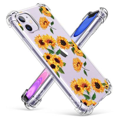 China Other Suitable 13 Broken Flower Cell Phone Cases Transparent Tpu Case UV Painted Protective Cover Wholesale 12 for sale