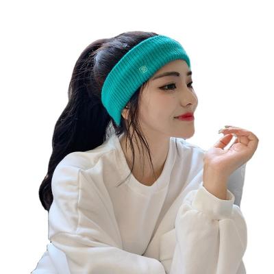 China Fashion Sports Trend Accessories Wholesale Women Designed Custom Wide Elastic Satin Running Thick Headband Sublimated for sale