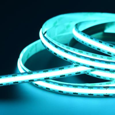 China LANDSCAPE Ice Blue COB LED 24V 420leds 8mm High Density Flexible Dotless Strip IP20 10W/M White Warm White for sale