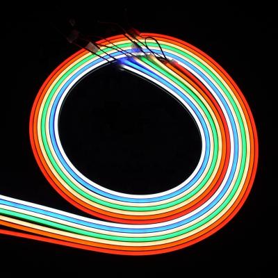 China LANDSCAPE Digital Neon Neon LED Silicone Round Color 60LED 12V WS2815 RGB LED Sign Light Neon Strip for sale