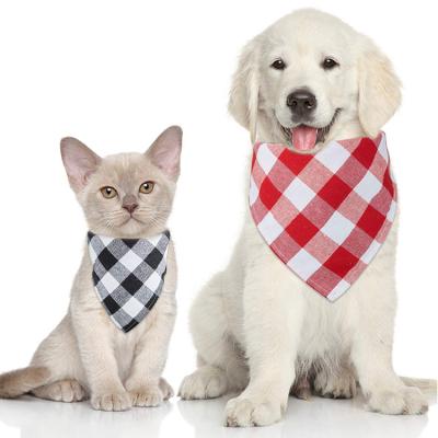 China Viable Wholesale Hot Fashion Cotton Pet Accessories Multi Colors Soft Triangle Dog Bandana for sale