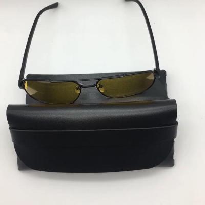 China 2022 Glass Case Soft Case Leather Glasses Case Lightweight Portable Cassette Sunglasses Sunglasses Case for sale