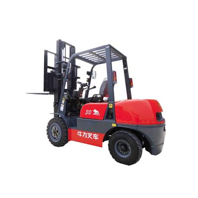 China Factory NIULI automatic transmission forklift CPCD30 2 mast step 3meter diesel forklift 3.0T zu verkaufen