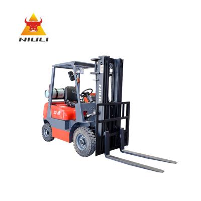 China Factory NIULI 2.5 ton cpapacity gasoline LPG forklift with Nissan K25 engine zu verkaufen