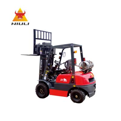 China NIULI Factory 3 Ton LPG Forklift Gasoline Forklift With Nissan Engine Forklift zu verkaufen