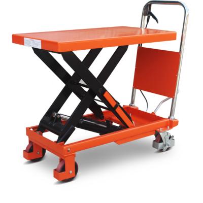 China NIULI Machinery Repair Shops Manual Hydraulic Trolley Portable Scissor Lift Table zu verkaufen