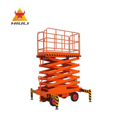 China NIULI Factory 6m to 14m Mobile Table Aerial Work Platform Mini Hydraulic Elevator Scissor Lift zu verkaufen