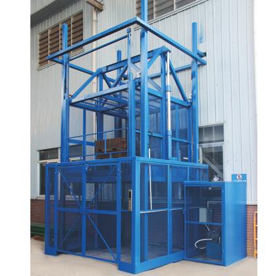 China Widely NIULI 2ton 5 Ton Mezzanine Floor Hydraulic Cargo Lifted Vertical Storage Lift Platform Car Garage Lift for Basement or Warehouse for sale