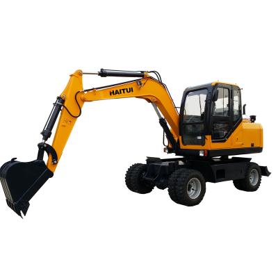 China Farms Hot Sale HEW75 High Quality 4 Wheel 7 Ton Excavator With CE for sale