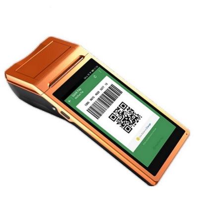 China Android 8.1 smart nfc POS handheld terminal with 58mm thermal printer, 3G, 1+8GB WIFI for sale