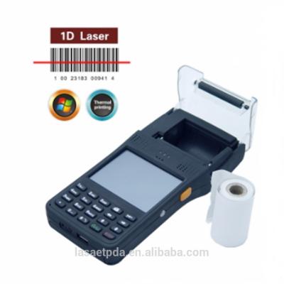 China Handheld Computer Handheld Industrial Mobile Data Terminal with Printer, HF RFID Reader, 1D Barcode Scanner for sale