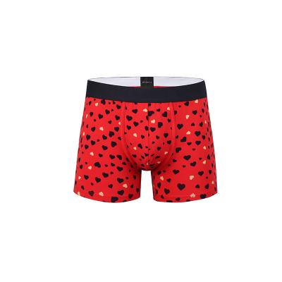 China China Made Breathable Top Quality Knitted Logo Breathable Boxer Brief Custom Made Red for sale