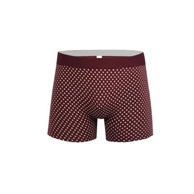 China Breathable 95%cotton Man Boxer Briefs Custom Underwear Sell Well New Type Coffee Color For Men Print Pattern Mid Rise S/M/L/XL 0.6kg for sale