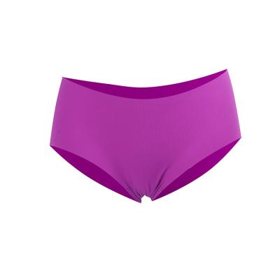 China 2021 Sexy Hot Selling Women's Popularity Products 95%Nylon 5%Elastane Purple Breathable Panties Thong For Adults New Yarn Dyed Mid-Rise S/M/L/XL for sale