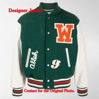 China Custom Logo QUICK DRY Jacket Patches Embroidery Famous Brand Letterman Varsity College Chenille Rib Cuffs Leather Designer Baseball for sale