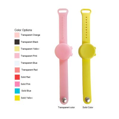 China China Reusable Silicone Wristband Wristband Hand Sanitizer Dispensing Wristband Dispenser Portable Spray for sale