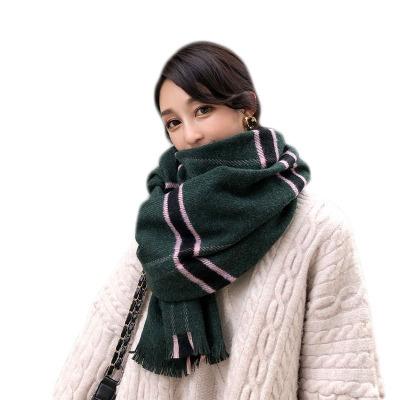 China Soft Korean version of the large plaid cashmere scarf women autumn and winter thickening student Ladies Shawl Scarf wild winter for sale