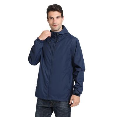 China Spring And Autumn Thin Jacket Pure Color Raincoat , Simple Outdoor Sports Windproof And Waterproof Jacket for sale