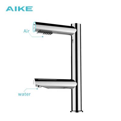 China Hot Sale Hotel AK7130 New Model Toilet F-Shape Sensor Faucet 2 in 1 Hand Dryer with HEPA Filter for sale