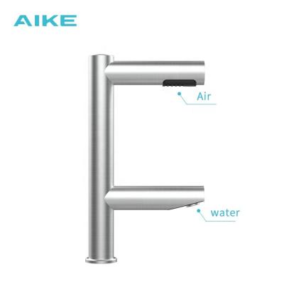 China Sense faucets AIKE AK7130 automatic touchless bathroom hand wash 2 in 1 air faucet hand sensor drier water faucet for sale