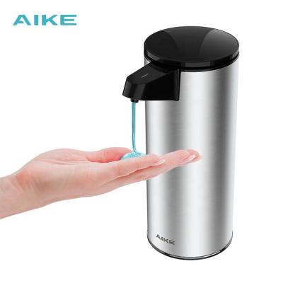 China AIKE AK1333 280ml 304 stainless steel modern touchless smart liquid tabletop soap dispenser for sale