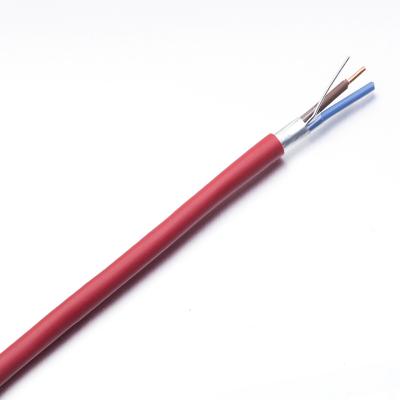 China Telecom Shielded LSZH Jacket 2c 1.5mm Fire Alarm Bare Copper Red Cable for sale