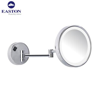 China Hotel Lighted Wall Mounted Magnifying Cosmetic Mirror, Wall Bath Room Mirror Led Light, Wall Mounted Bathroom Led Mirrors for sale