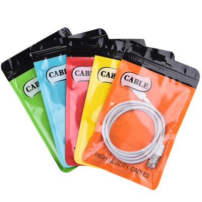 China Disposable Wholesale Common Cell Phone Earphones Packaging Bag for sale