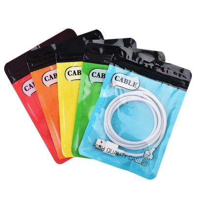 China Wholesale Disposable Lgo Printing 3c Cable Bundle Bag For Retail Resales for sale