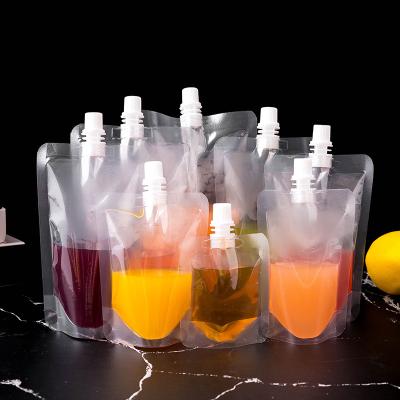 China Food Grade Moisture Proof Fruit Juice Liquid Stand Up Packaging Spout Plastic Doypack Bag for sale