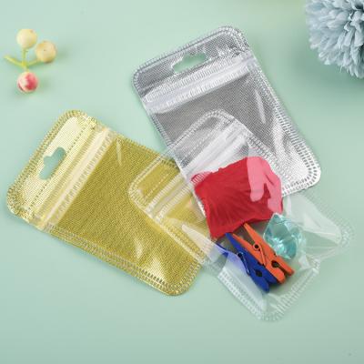 China Moisture Proof Silver Ziplock Bags Front Plastic Bags Small Zipper Clear Pockets Spot Silver Packaging Bags for sale