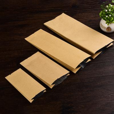 China Factory Wholesale Recyclable Aluminum Foil Food Grade Kraft Paper Sandwich Bag With Window For Food for sale