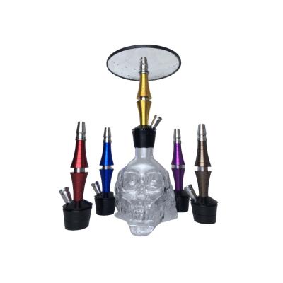 China Durable Wholesale Portable Skeleton Aluminum Hookah Hookah Glass Shisha for sale