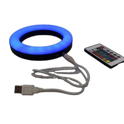 China Wholesale Plastic Hookah Accessories 6 Inch Decorative Remote Control 16 Colors Led Ring Lamp for sale