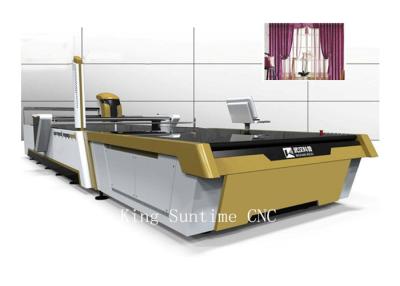 China 16 - 25kw Fabric Pattern Cutter Machine , Indoor Curtain Cutting Machine 75mm for sale