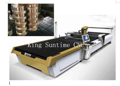 China Polar Fleece Fabric Swatch Cutter Straight Knife Cutting Machine 7900 * 2600 * 2000mm for sale