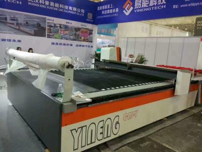 China YINENG TECH Automatic Cloth CNC Textile Cutter Cutting Machine with Fabric Spreader for sale